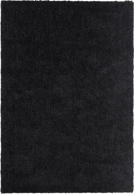 Produktbild von BELIANI Teppich Schwarz Polyester 160 x 230 cm Rechteckig Hochflor Modern Maschinengetuftet Fußbodenheizung Geeignet Wohnzimmer Schlafzimmer Flur