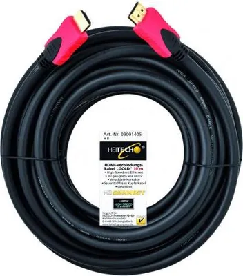 Produktbild von Heitech HDMI 10m, 10 m, HDMI, Männlich/Männlich, Schwarz