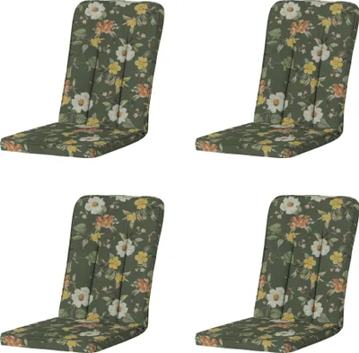 Produktbild von Madison - Julliete Hochlehnen-Gartenstuhlkissen - Mehrfarbig - 110 x 48 x 6 cm - 4er-Set