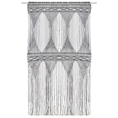 Produktbild von vidaXL Makramee Vorhang Anthrazit 140x240 cm Baumwolle