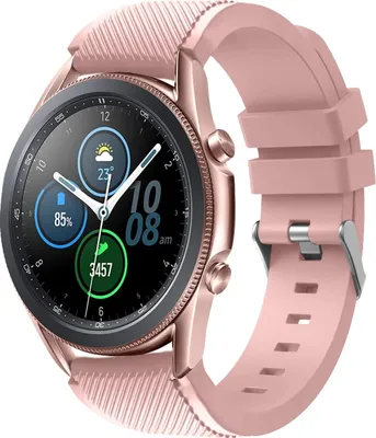 Produktbild von Strap-it Samsung Galaxy Watch 3 45mm Armband Silikon (Rosa )