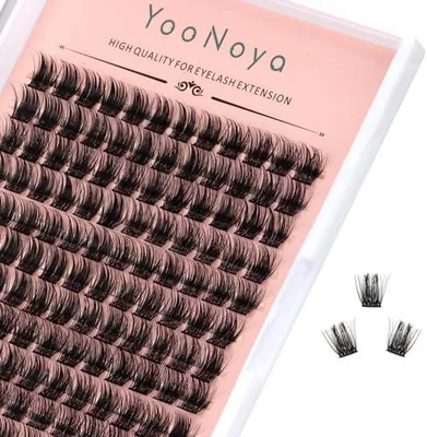 Produktbild von Wimpernverlängerungen, 144 Stück, 12mm, D-Curl, Wimpernbüschel für individuelle DIY-Volumenverlängerungen, natürliche Wimpernverlängerung zu Hause