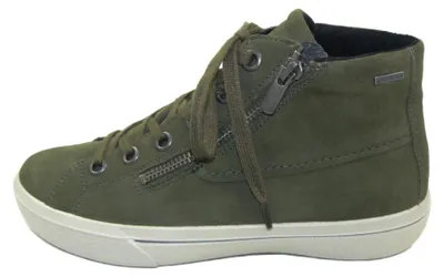 Immagine prodotto di Scarpe da ginnastica da donna, modello stringato, colore verde, materiale: velluto, calzata larga, codice prodotto: 1707500 (taglia 4,0/verde)
