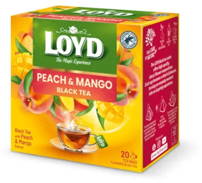 Immagine prodotto di Tè nero aromatizzato al mango e alla pesca (20 bustine da 1,8 g)