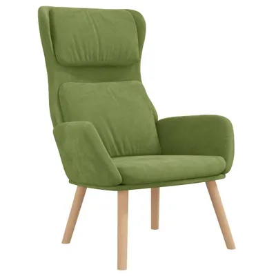 Image de vidaXL Fauteuil relax vert clair velours
