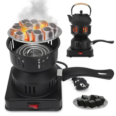 Productafbeelding van Houtskoolaansteker, elektrische kolengrill, 450-600 W met lange kabel en handvat
