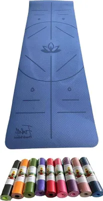 Zdjęcie produktu dla Profesjonalna mata do jogi 183 x 61 cm, grubość 6 mm, TPE, zielona, duża