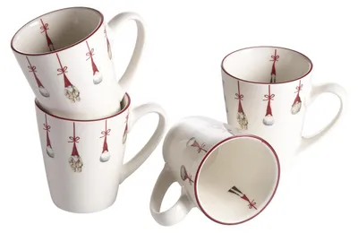 Zdjęcie produktu dla Nääsgrändsgarden Tasse Weihnachtswichtel, 4er Set H.7,5 cm, 12cl 108101