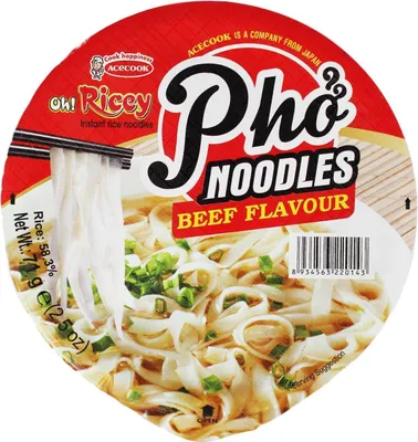 Produktbild von Acecook Pho Bo Instant Reisnudelsuppe Rind Geschmack 71g