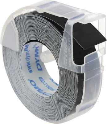 Produktbild von Taśma do wytłaczania DYMO 3D o szerokości 9 mm i długości 3 m, czarna, błyszcząca