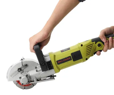 Produktbild von Wandfräse - Elektrische Mauernutfräse 4000W 220V - 30–32 mm einstellbare Tiefe/Breite - 5 Scheiben 121 mm - Handgeführt - Grün