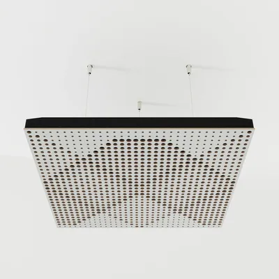 Productafbeelding van Set van 4 akoestische wandpanelen WILDS, fluweel, 50x50x5 cm, wit/zwart
