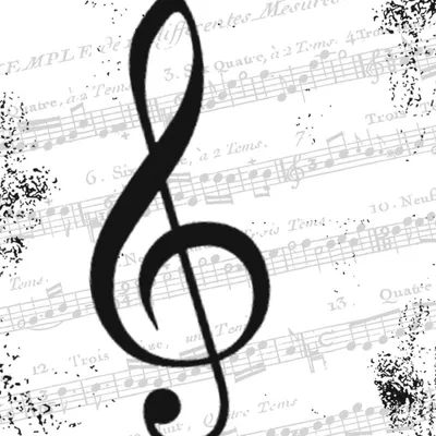 Produktbild von 20 Servietten I love Music - Schwarzer Notenschlüssel 33x33cm