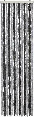 Produktbild von vidaXL Fliegenvorhang Grau und Schwarz 56x200 cm Chenille