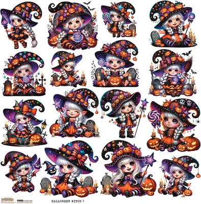 Produktbild von AUFKLEBER - ScrapLove - Halloween Witch 1