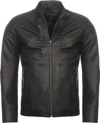 Image de Veste en cuir - EMILIANO - Taille : M | Couleur : noir