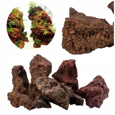 Produktbild von Aquarium Deko, Vulkanlava 5 kg Braun