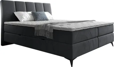 Produktbild von MIRJAN24 Boxspringbett Forever, Bett mit zwei Bettkästen, Stilvoll Schlafzimmer Polsterbett (Fresh 32, Größe: 180x200 cm)