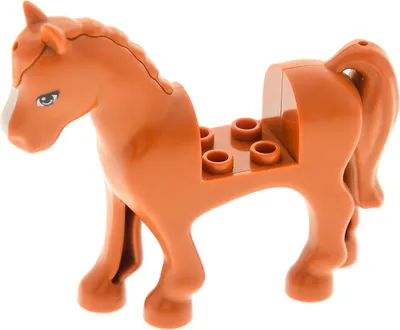 Produktbild von 1x Lego Tier Pferd Friends dunkel orange Blesse weiß 3189 4615268 93083c01pb01
