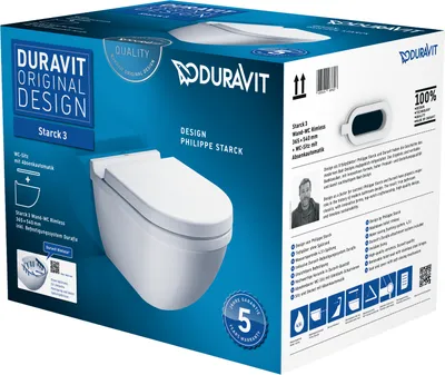 Produktbild von Duravit Wand-WC-Set RIMLESS STARCK 3 weiß