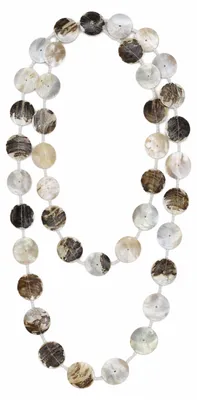 Produktbild von Lange Kette Nizza mit runden Muschelplättchen von collezione alessandro