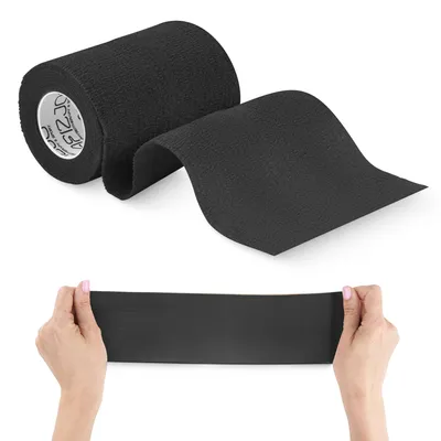 Produktbild von 4FIZJO Kohäsive Bandage 4,5 m × 10 cm, schwarz, selbsthaftend