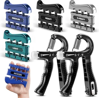 Produktbild von Handtrainer Fingertrainer 6er-Pack, Fingerverstärker Griffkraft Trainer