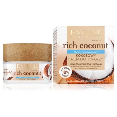 Produktbild von Eveline Rich Coconut Feuchtigkeitscreme für das Gesicht, 50 ml