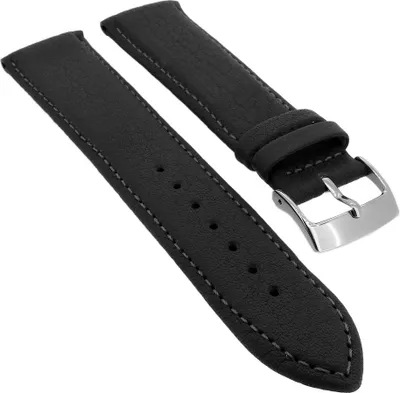 Produktbild von Barington Imperator > Uhrenarmband Rindleder schwarz genarbt > 34763, Stegbreite:14mm, Schließe:Silbern