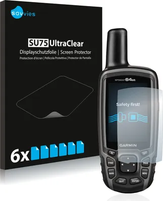 Produktbild von 6x Für Garmin GPSMAP 64st Schutzfolie Savvies Displayschutz Display Schutz Folie Klar Transparent