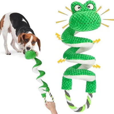 Image de Jouet interactif pour chien avec son, jouet pour chiens de grande, moyenne et petite taille, résistant aux morsures et amusant