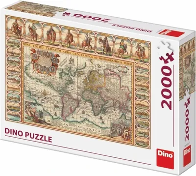 Obrázok produktu pre DINO Puzzle Historická mapa sveta 2000D