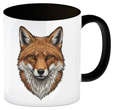 Produktbild von Fuchs Kaffeebecher in schwarz für Naturliebhaber