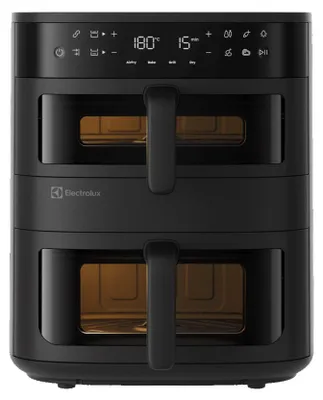 Produktbild von Electrolux EAFD11B, Heißluftfritteuse, 11 l, Doppel, Schwarz, Berührung, Eigenständig