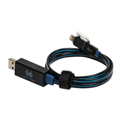 Imagen del producto de Realpower 185961 RealPower Datenkabel LED blau micro-USB auf Lightning