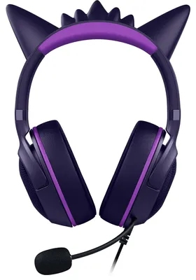 Produktbild von Razer Kraken Kitty V2 - Pokemon Gengar Ed., Kabelgebunden, 20 - 20000 Hz, Gaming, 325 g, Kopfhörer, Pink