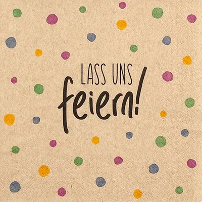 Produktbild von Servietten 33x33 cm - Lass uns feiern!