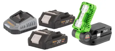 Produktbild von Procraft LL20bb Akku LED Strahler 20 V 500 lm + 2x Akku 2,0 Ah + Ladegerät