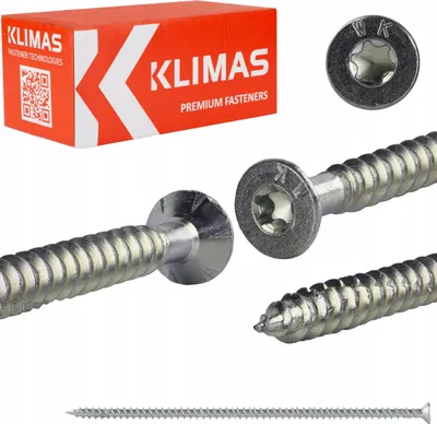 Produktbild von Klimas WKFS Konstruktionsschrauben Senkkopf Weiß 8x260 mm 50 Stk.