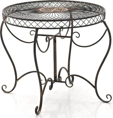 Image de Table de jardin - Style nostalgique - Patine ancienne faite main - Ecurie en fer | Signification : Brons