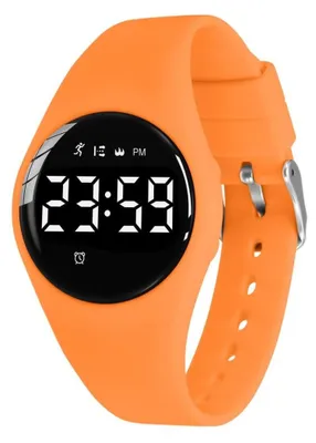 Produktbild von Digital Kinderuhr Jungen-Sports Outdoor Wasserdicht Armbanduhr mit LED-Licht Wecker Stoppuhr Datum Fitness Tracker Uhr mit Schrittzähler Orange
