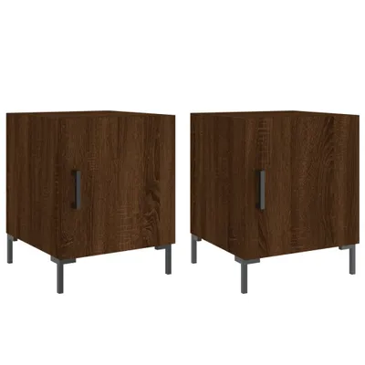Produktbild von Nachttische 2 Stk. Braun Eichen-Optik 40x40x50 cm Holzwerkstoff