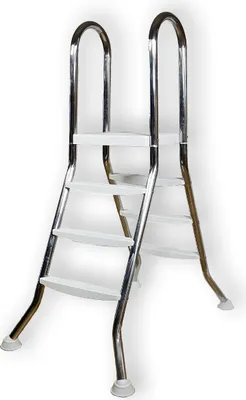 Produktbild von Aufstell Pool Leiter Edelstahl bis 90 cm Poolleiter 3 Stufen
