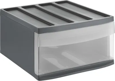 Produktbild von Rotho Schubladenbox Mono Systemix L 1 Schub anthrazit