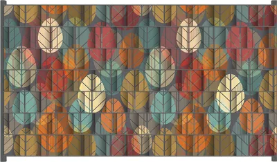 Produktbild von Wallario Zaunsichtschutz mit Motiv Bunte Blätter in Herbstlaune für Ein- und Doppelstabmatten Zäune in der Größe 250 x 140 cm