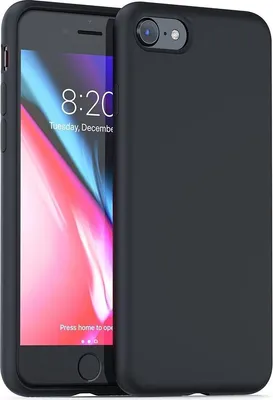 Zdjęcie produktu dla Etui ochronne do telefonu - kompatybilne z Apple iPhone 7/8 - etui na iPhone - czarne etui na smartfon