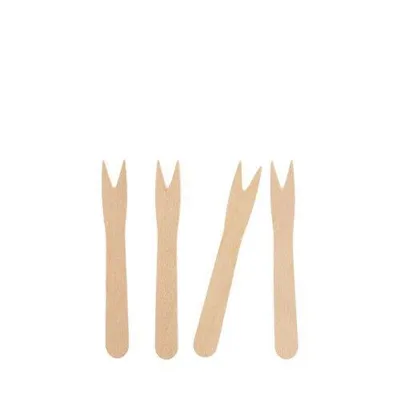 Produktbild von Papstar Pommes Holzgabeln "pure" 8,5 cm, 20 x 50 Stück