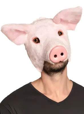 Produktbild von Schwein Halbmaske aus Plüsch
