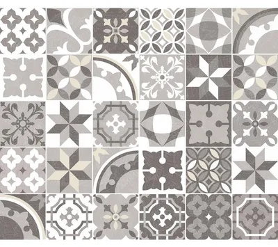 Image de Autocollants décoratifs pour meubles – 30 autocollants Jeviana imitant des carreaux de ciment – 30 autocollants de 15 x 15 cm
