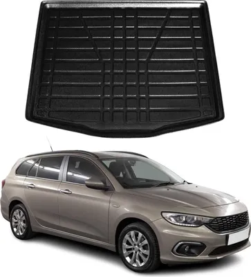 Image de Bac de coffre Bac de coffre pour Fiat Tipo break 2016-2025 Caoutchouc inférieur TPE